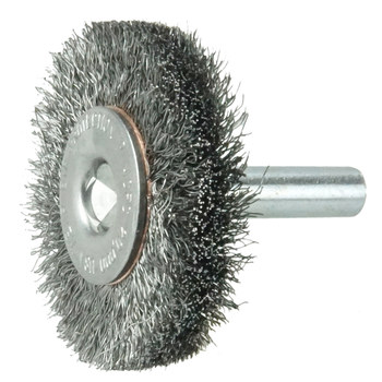 Weiler Acero Cepillo de cerdas radiales - Diámetro de la cerda 0.006 pulg. - 17950