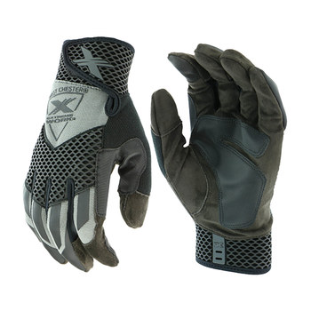 West Chester Extreme Work Knuckle KnoX 89303GY Gris/Negro Grande Cuero Sintético Cuero Guantes de trabajo - Pulgar montado - 662909-50917
