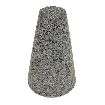 Weiler Tiger Zirc Zirconia Alumina Cono abrasivo - 20 grano - 2 pulg. longitud - Agujero Central UNC de 5/8-11 - 68365