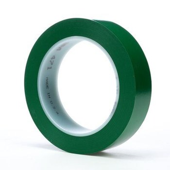 3M 471 Verde Cinta de marcado - 1/2 pulg. Anchura x 36 yd Longitud - 5.2 mil Espesor - Un solo lado Adhesiva - 03143