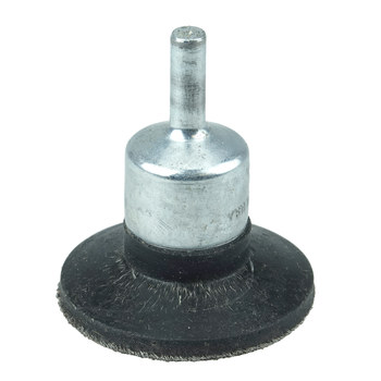 Weiler Polyflex Acero Cepillo de copa - Accesorio Vástago sin rosca - Diámetro 1-3/4 pulg. - Diámetro de la cerda 0.006 pulg. - 35222