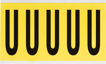 Imágen de Brady 34 Series Negro sobre amarillo Interior Paño de vinilo 34 Series Carta 3460-U Etiqueta en forma de letra (Imagen principal del producto)