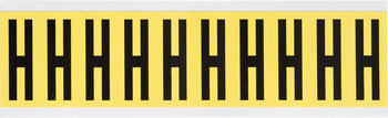 Imágen de Brady 34 Series Negro sobre amarillo Interior Paño de vinilo 34 Series Carta 3440-H Etiqueta en forma de letra (Imagen principal del producto)