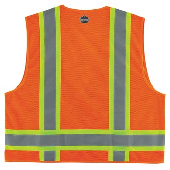 Ergodyne Glowear 8248Z Chaleco de alta visibilidad 24065 - tamaño Grande/XG - Poliéster - Naranja de alta visibilidad - ANSI clase 2