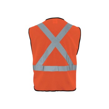 Global Glove FrogWear GLO-049 Chaleco de alta visibilidad GLO-049/LG - tamaño Grande - Poliéster - Naranja - ANSI clase 2 - glo-049 lg