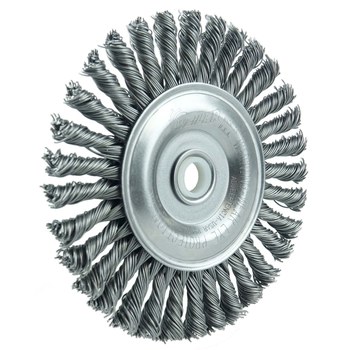 Weiler Roughneck 13124 Cepillo de rueda - Anudado - Circular trenzado Acero cerda