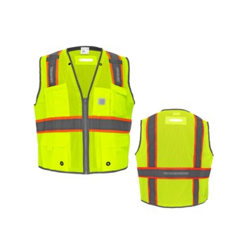 Global Glove FrogWear GLO-15LED Chaleco de alta visibilidad GLO-15LED - tamaño Grande - Poliéster - Amarillo/verde - ANSI clase 2 - glo-15led lg