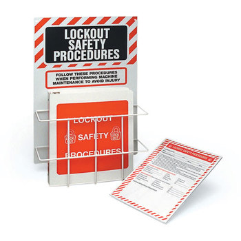 Imágen de Brady Negro/Rojo sobre blanco Poliestireno Estación de dispositivo de bloqueo (Imagen principal del producto)