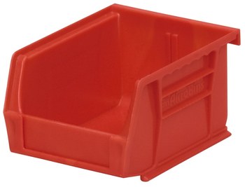 Imagen de Akro-mils Akrobin 10 lb Rojo Polímero de grado industrial Colgado/Apilado Contenedor de almacenamiento (Imagen principal del producto)