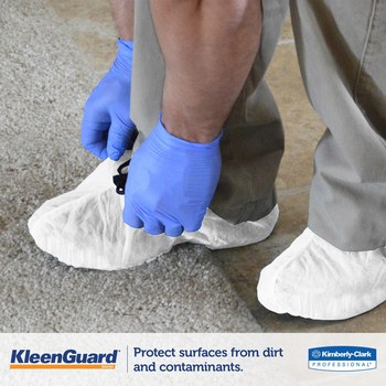 Kimberly-Clark KleenGuard A40 Cubrecalzados desechables 44492 - tamaño Grande - Blanco - Laminado de película microporosa