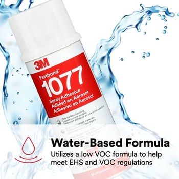 3M Fastbond 1077 7100373887 Spray Adhesivo para Espuma y Tela Neutro Líquido Bote de aerosol A base de agua - 76114 - Peso neto 8.2 oz