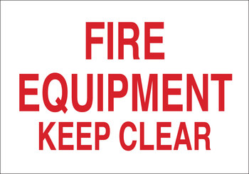 Imágen de Brady B-401 Poliesterino de alto impacto Rectángulo Blanco Inglés Cartel de equipo de fuego 25711 (Imagen principal del producto)