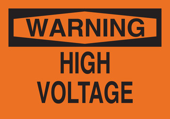 Imágen de Brady B-401 Poliestireno Rectángulo Naranja Inglés Cartel de seguridad eléctrica 22562 (Imagen principal del producto)