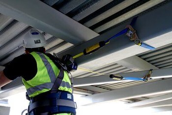 DBI-SALA Nano-Lok Quick Connect Cuerda autorretráctil de linea de vida 3101374 - 9 pies - Azul - 01380