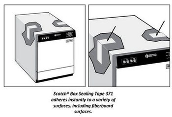 3M Scotch 371 Transparente Cinta de sellado de cajas - 36 mm Anchura x 50 m Longitud - 1.8 mil Espesor - 16231