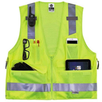 Ergodyne Glowear 8250Z Chaleco de alta visibilidad 21429 - tamaño 4EG/5EG - Poliéster - Lima de alta visibilidad - ANSI clase 2