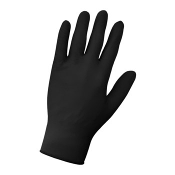 Global Glove Negro Grande Nitrilo Guantes desechables - Grado Industrial - acabado Dedos texturizados - Longitud 9.5 pulg. - 810033-29192