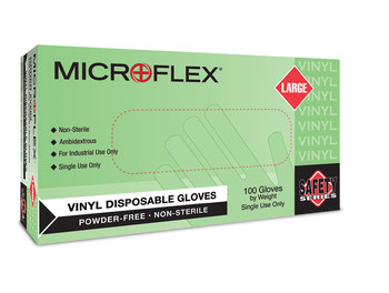Microflex High Five V28 Transparente 2XG Vinilo Guantes desechables - Grado Industrial - acabado Liso - 683438-12285