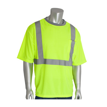 Imágen de PIP 313-1200 Amarillo lima Poliéster Camisa de alta visibilidad (Imagen principal del producto)
