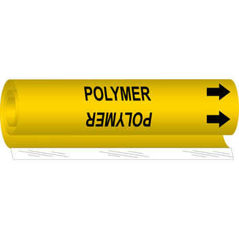 Imágen de Brady Negro sobre amarillo Poliéster Alta visibilidad 5740-II Marcador de tubería de envoltura (Imagen principal del producto)