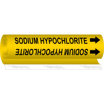 Imágen de Brady Negro sobre amarillo Poliéster Alta visibilidad 5761-O Marcador de tubería de envoltura (Imagen principal del producto)