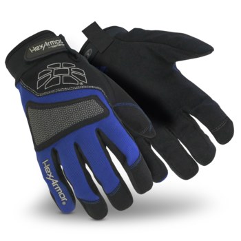 Imágen de HexArmor Chrome Series 4018 Azul/Negro/Gris 9 SuperFabric/Cuero sintético Sintético SuperFabric/Cuero sintético Corte y Cosido Guantes de mecánico (Imagen principal del producto)