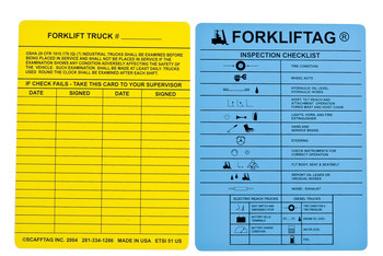 Imágen de Brady Forkliftag Azul/Amarillo Vinilo FLT-ETSI51 Inserto de etiqueta para montacargas (Imagen principal del producto)