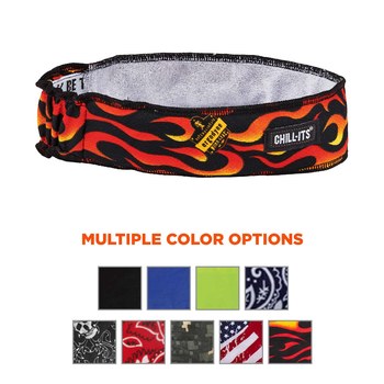 Ergodyne Chill-Its 6605 Negro/Rojo Hi Cool/Felpa Banda transpirable independiente - 720476-12429