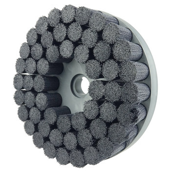Weiler Bore-Rx Nailon Disco de cerdas - Fina grado - Accesorio Eje - Agujero Central 1 1/4 pulg. - Diámetro de la cerda 0.043 pulg. - 86121