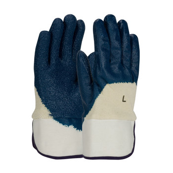 Imágen de PIP ArmorGrip 56-3145 Azul Grande Nitrilo Apoyado Guantes resistentes a productos químicos (Imagen principal del producto)