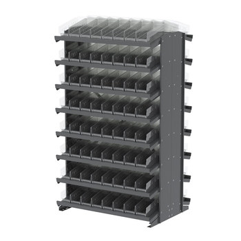 Imagen de Akro-mils APRD120 800 lb Transparente Gris Revestido en polvo Acero 16 ga Doble cara Bastidor fijo (Imagen principal del producto)