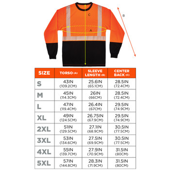 Ergodyne GloWear 8281BK Camisa de alta visibilidad 22684 - Grande - Tejido de poliéster - Naranja/Negro - ANSI clase 2