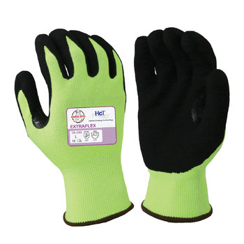 Armor Guys EXTRAFLEX HCT 04-200 Amarillo/negro Grande Hilo diseñado/Nitrilo de microespuma Guantes resistentes a cortes - armor 04-200 lg