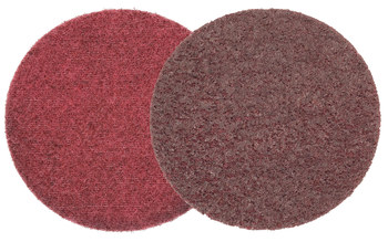Weiler No tejido Óxido de aluminio Granate Disco de velcro - Óxido de aluminio - 5 pulg. - Mediano - Mediano - 51516