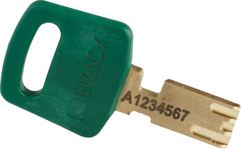 Brady SafeKey Candado de seguridad - Ancho 1 1/2 pulg. - ALU-GRN-38ST-KD6PK