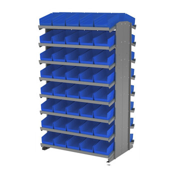 Imagen de Akro-mils APRD130 800 lb Azul Gris Revestido en polvo Acero 16 ga Doble cara Bastidor fijo (Imagen principal del producto)