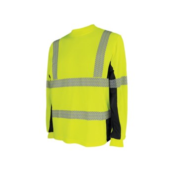 Global Glove FrogWear GLO-225LS Camisa reflectante de alta visibilidad GLO-225LS/LG - tamaño Grande - Lima - ANSI clase 3 (con mangas) - glo-225ls lg