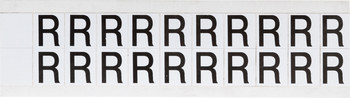 Imágen de Brady 97 Series Negro sobre blanco Interior/exterior Vinilo 97 Series Carta 9712-R Etiqueta en forma de letra (Imagen principal del producto)