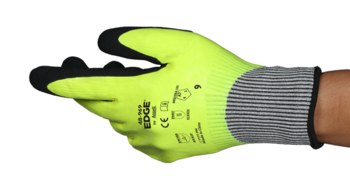 Ansell Borde 48969 Amarillo y negro 10 HPPE, Spandex, Nailon, Fibra de acero HPPE, Spandex, Nailon, Fibra de acero Guantes resistentes a cortes - Longitud 8.85 - 10.82 pulg. - 076490-70515