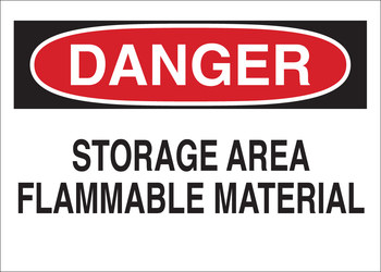 Imágen de Brady B-120 Poliéster reforzado con fibra de vidrio Rectángulo Blanco Inglés Cartel de material inflamable 69511 (Imagen principal del producto)