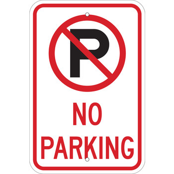 Imágen de Brady B-959 Aluminio Rectángulo Blanco Inglés Cartel de información, restricción y permiso de estacionamiento 103739 (Imagen principal del producto)