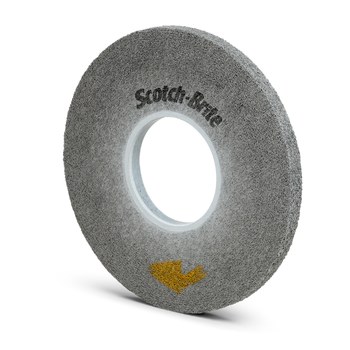 3M Scotch-Brite Convoluto Carburo de silicio Duro Rueda de desbaste - Fina grado - Accesorio Eje - Diámetro 8 pulg. - Agujero Central 3 pulg. - Grosor 1/2 pulg. - 94927