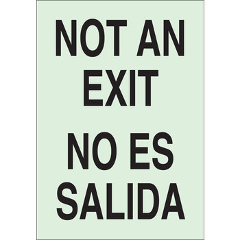 Imágen de Brady Bradyglo B-324 Poliéster Rectángulo Blanco Inglés/Español Cartel/anuncio de no salir 90160 (Imagen principal del producto)
