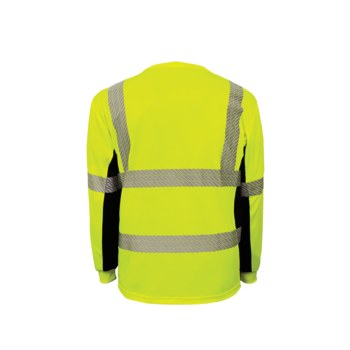 Global Glove FrogWear GLO-225LS Camisa reflectante de alta visibilidad GLO-225LS/LG - tamaño Grande - Lima - ANSI clase 3 (con mangas) - glo-225ls lg