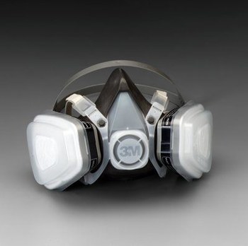 3M Serie 5000 53P71 P95 Respirador de careta de media máscara 66070 - tamaño Grande - Gris - Elastómero termoplástico - 4 puntos suspensión
