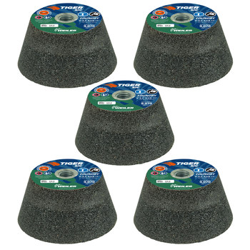 Muelas de vaso portátiles 68351 - 4 pulg. - Carburo de silicio - 16 - Q