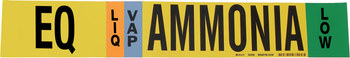 Imágen de Brady Negro/Azul/Verde/Naranja sobre amarillo Vinilo 90486 Marcador de tubería autoadhesivo (Imagen principal del producto)