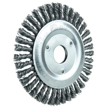 Weiler Roughneck 08750 Cepillo de rueda - Anudado - Circular trenzado Acero cerda