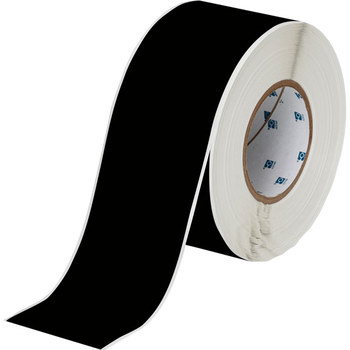 Brady THT-21-8591-BK Rollo de etiquetas troqueladas para impresoras - 3 pulg. x 3 pulg. - Poliéster - Negro - B-8591