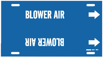 Imágen de Brady Blanco sobre azul Plástico 4296-F Marcador de tubería con correa (Imagen principal del producto)